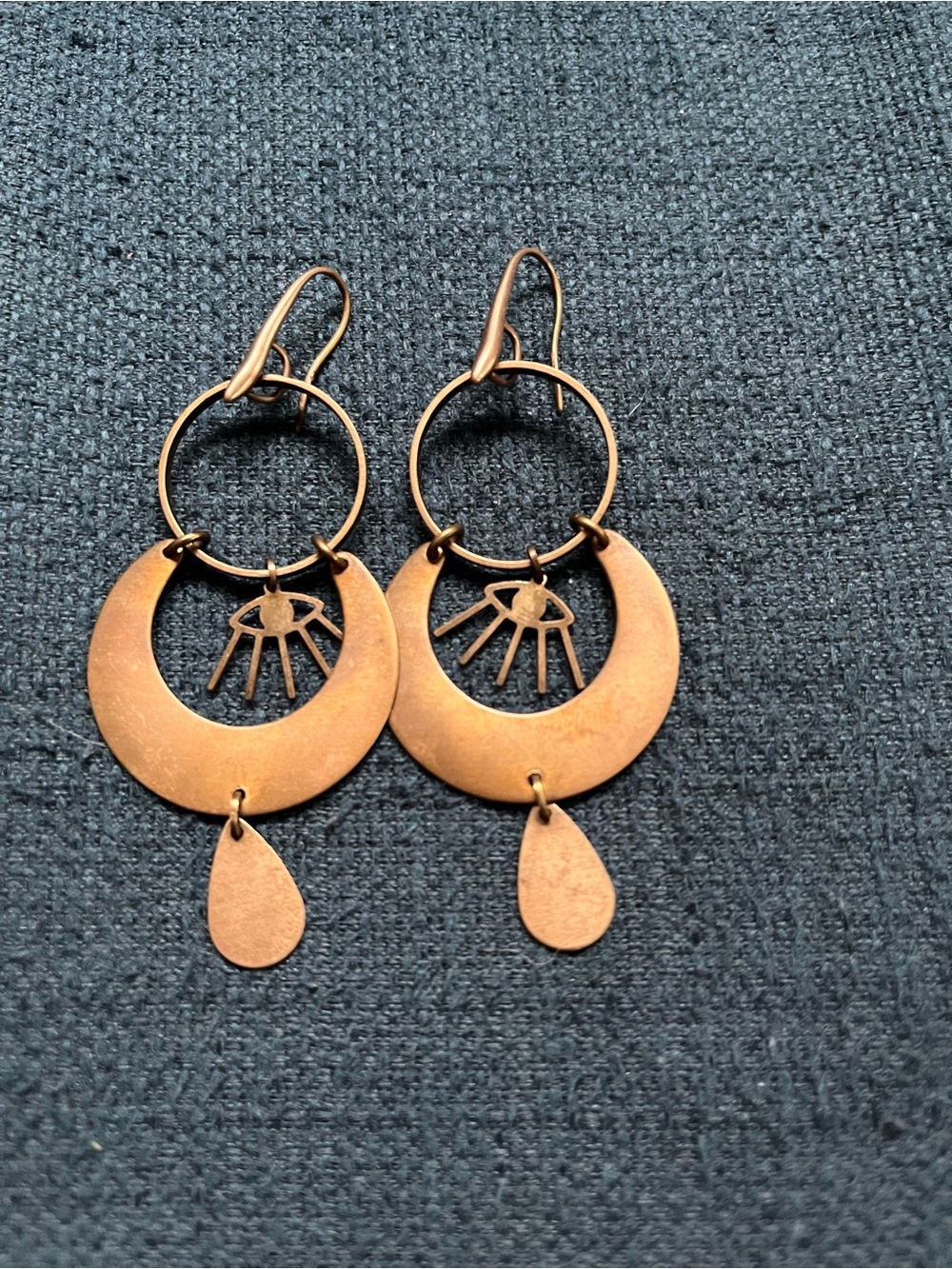 While Odin Sleeps brass earrings